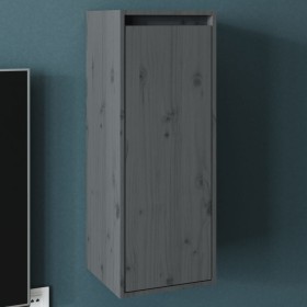 Grauer Wandschrank aus massivem Kiefernholz, 30 x 30 x 80 cm von vidaXL, Regale und Regale - Ref: Foro24-813499, Preis: 48,74...