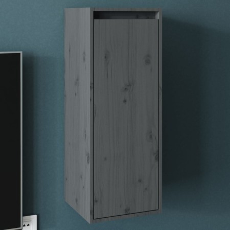 Grauer Wandschrank aus massivem Kiefernholz, 30 x 30 x 80 cm von vidaXL, Regale und Regale - Ref: Foro24-813499, Preis: 48,74...