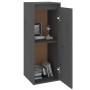 Grauer Wandschrank aus massivem Kiefernholz, 30 x 30 x 80 cm von vidaXL, Regale und Regale - Ref: Foro24-813499, Preis: 48,74...
