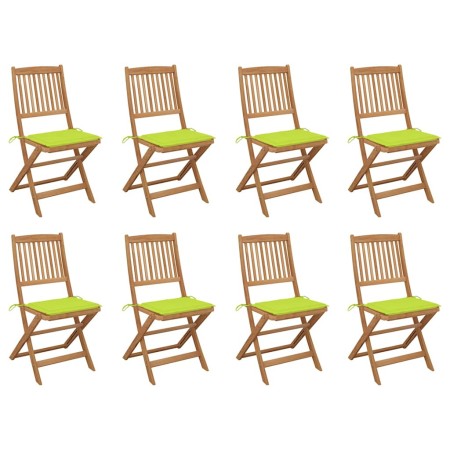 Sillas de jardín plegables 8 uds y cojines madera maciza acacia | Foro24.es | Tu tienda online para hogar, jardín y más Foro24.es
