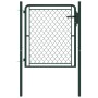 Puerta de jardín de acero verde 100x100 cm