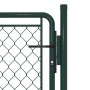 Puerta de jardín de acero verde 100x100 cm