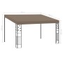 Cenador con montaje en la pared gris taupe 4x3x2,5 m | Foro24.es | Tu tienda online para hogar, jardín y más Foro24.es