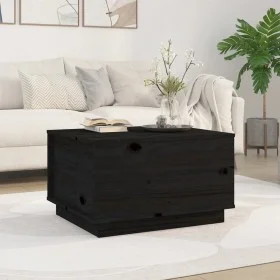 Couchtisch aus massivem schwarzem Kiefernholz, 60 x 50 x 35 cm von vidaXL, Couchtisch - Ref: Foro24-813419, Preis: 80,57 €, R...