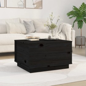 Mesa de centro de madera maciza de pino negro 60x50x35 cm de vidaXL, Mesas de centro - Ref: Foro24-813419, Precio: 81,58 €, D...