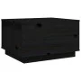Couchtisch aus massivem schwarzem Kiefernholz, 60 x 50 x 35 cm von vidaXL, Couchtisch - Ref: Foro24-813419, Preis: 80,55 €, R...