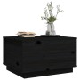 Couchtisch aus massivem schwarzem Kiefernholz, 60 x 50 x 35 cm von vidaXL, Couchtisch - Ref: Foro24-813419, Preis: 81,51 €, R...