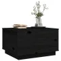 Couchtisch aus massivem schwarzem Kiefernholz, 60 x 50 x 35 cm von vidaXL, Couchtisch - Ref: Foro24-813419, Preis: 80,55 €, R...