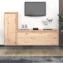 Muebles para TV 2 piezas madera maciza de pino