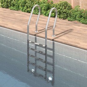 Escalera para piscina acero inoxidable 304 54x38x211 cm de , Escaleras y rampas de piscina - Ref: Foro24-93463, Precio: 281,2...