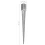Picas de tierra 6 uds acero galvanizado plateado 8x8x91 cm