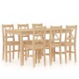 Conjunto de comedor 7 piezas madera de pino | Foro24.es | Tu tienda online para hogar, jardín y más Foro24.es