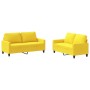 Juego de sofás con cojines 2 piezas tela amarillo claro de , Sofás - Ref: Foro24-3201449, Precio: 390,87 €