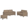 Juego de sofás con cojines 3 piezas cuero sintético capuchino de , Sofás - Ref: Foro24-3201759, Precio: 442,03 €