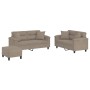 Juego de sofás con cojines 3 piezas tela microfibra gris taupe de , Sofás - Ref: Foro24-3202332, Precio: 588,68 €, Descuento: %