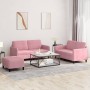 Juego de sofás 3 piezas terciopelo rosa | Foro24.es | Tu tienda online para hogar, jardín y más Foro24.es