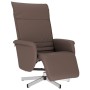 Sillón reclinable con reposapiés cuero sintético marrón de , Sillones - Ref: Foro24-356642, Precio: 186,79 €