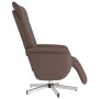 Sillón reclinable con reposapiés cuero sintético marrón de , Sillones - Ref: Foro24-356642, Precio: 186,79 €