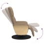 Sillón reclinable con reposapiés cuero sintético capuchino de , Sillones - Ref: Foro24-356628, Precio: 223,12 €