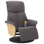 Sillón reclinable de masaje con reposapiés cuero sintético gris | Foro24.es | Tu tienda online para hogar, jardín y más Foro24.es