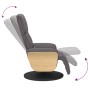 Sillón reclinable de masaje con reposapiés cuero sintético gris | Foro24.es | Tu tienda online para hogar, jardín y más Foro24.es