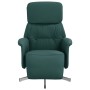 Sillón reclinable con reposapiés tela verde oscuro de , Sillones - Ref: Foro24-356661, Precio: 182,76 €, Descuento: %