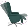 Sillón reclinable con reposapiés tela verde oscuro de , Sillones - Ref: Foro24-356661, Precio: 182,76 €, Descuento: %