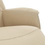 Sillón reclinable con reposapiés tela color crema de , Sillones - Ref: Foro24-356663, Precio: 186,52 €