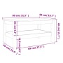 Mesa de centro madera maciza de pino marrón cera 80x50x40 cm | Foro24.es | Tu tienda online para hogar, jardín y más Foro24.es