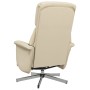 Sillón reclinable de masaje con reposapiés tela color crema de , Sillones - Ref: Foro24-356675, Precio: 204,02 €