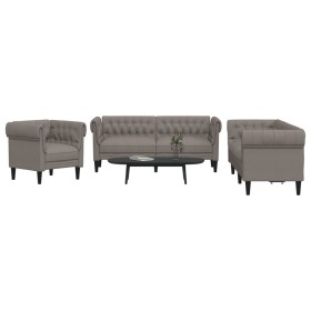 Juego de sofás 3 piezas tela gris taupe de , Sofás - Ref: Foro24-3209196, Precio: 754,21 €