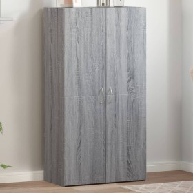 Armario archivador madera ingeniería gris Sonoma 60x32x115 cm
