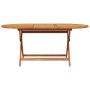Set de comedor jardín 7 pzas tela madera maciza estampado hojas de , Conjuntos de jardín - Ref: Foro24-3281716, Precio: 467,29 €