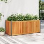 Jardinera de madera maciza de acacia y acero 110x45x44 cm | Foro24.es | Tu tienda online para hogar, jardín y más Foro24.es