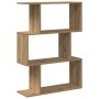 Librería divisora 3 niveles madera roble artisan 70x24x97 cm | Foro24.es | Tu tienda online para hogar, jardín y más Foro24.es