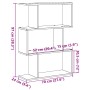 Librería divisora 3 niveles madera roble artisan 70x24x97 cm | Foro24.es | Tu tienda online para hogar, jardín y más Foro24.es