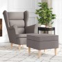 Sillón con taburete reposapiés de tela gris taupe | Foro24.es | Tu tienda online para hogar, jardín y más Foro24.es