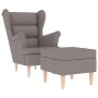 Sillón con taburete reposapiés de tela gris taupe | Foro24.es | Tu tienda online para hogar, jardín y más Foro24.es