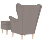 Sillón con taburete reposapiés de tela gris taupe | Foro24.es | Tu tienda online para hogar, jardín y más Foro24.es