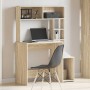 Escritorio con estantes contrachapada roble Sonoma 100x45x140cm de , Escritorios - Ref: Foro24-860438, Precio: 86,39 €, Descu...