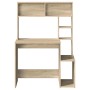 Escritorio con estantes contrachapada roble Sonoma 100x45x140cm de , Escritorios - Ref: Foro24-860438, Precio: 86,39 €, Descu...