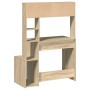 Escritorio con estantes contrachapada roble Sonoma 100x45x140cm de , Escritorios - Ref: Foro24-860438, Precio: 86,39 €, Descu...