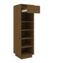Solid pine wood shoe cabinet in honey brown color, 30x34x105 cm by vidaXL, Shoe racks and shoe organizers - Ref: Foro24-81355...