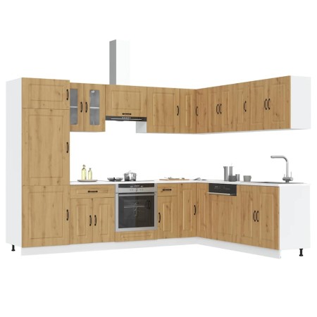 Mueble de cocina Kalmar 14 piezas artesanal roble de , Armarios de cocina - Ref: Foro24-3314980, Precio: 1,00 €
