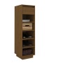 Solid pine wood shoe cabinet in honey brown color, 30x34x105 cm by vidaXL, Shoe racks and shoe organizers - Ref: Foro24-81355...