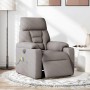 Sillón reclinable de masaje eléctrico tela gris taupe de , Sillones - Ref: Foro24-3303029, Precio: 252,61 €, Descuento: %