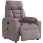 Sillón reclinable de masaje eléctrico tela gris taupe de , Sillones - Ref: Foro24-3303029, Precio: 252,61 €, Descuento: %