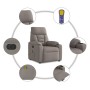 Sillón reclinable de masaje eléctrico tela gris taupe de , Sillones - Ref: Foro24-3303029, Precio: 252,61 €, Descuento: %