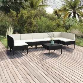 8-piece garden furniture set and black synthetic rattan cushions by vidaXL, Garden sets - Ref: Foro24-3094592, Price: 621,04 ...
