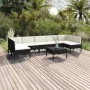 8-teiliges Gartenmöbel-Set und schwarze synthetische Rattankissen von vidaXL, Gartensets - Ref: Foro24-3094592, Preis: 621,04...
